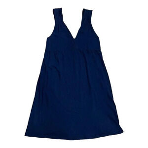Splendid Navy Woven Crossover Aline Dress M